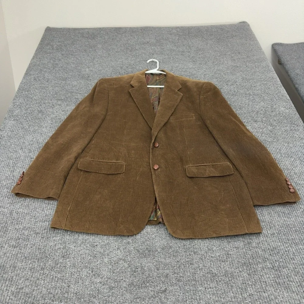 Lauren Ralph Lauren Blazer Mens 44R Brown Cotton Corduroy Sport Coat Classic